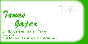 tamas gajer business card