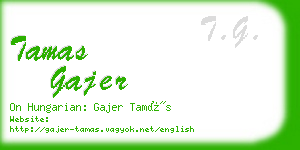 tamas gajer business card